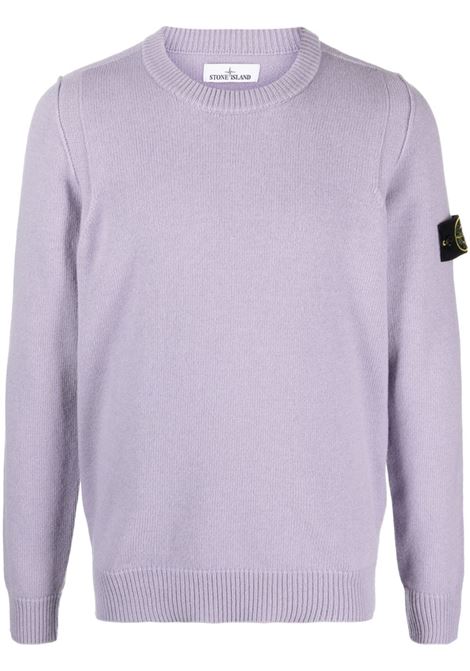 Maglia lilla in lana con girocollo STONE ISLAND | 7915508A3V0047